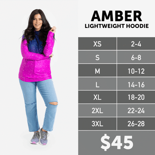 Amber Size Chart